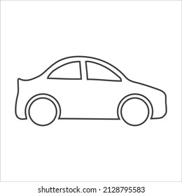 icono del coche sobre fondo blanco. ilustración vectorial