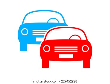 Car icon on white background