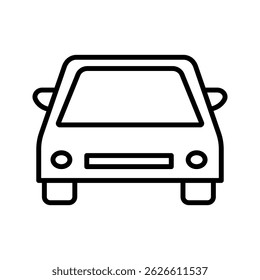Icono del coche en el fondo blanco