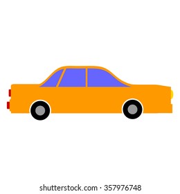Car icon on white background. Vector illustration. 