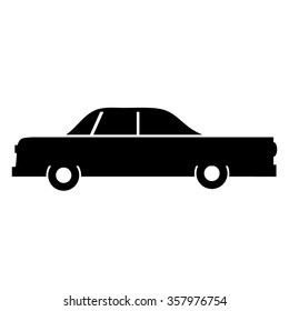 Car icon on white background. Vector illustration. 