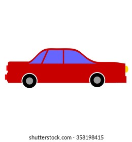Car icon on white background. Vector illustration. 