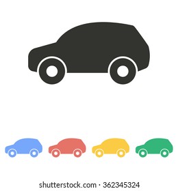 Car  icon  on white background. Vector illustration.