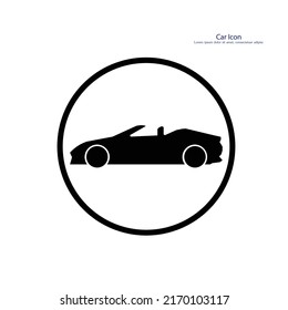 car icon on white background.Transportation icon.Vector illustration.eps10.             