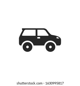 Car icon on white. Vector illustration