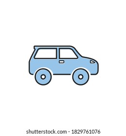 Autosymbol auf Weiß. Vektorgrafik