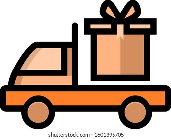 Car icon for online shop. Vector