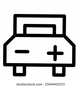 Car icon. Car Outline Icon, Outline Icon,Black and white style