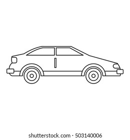 Car icon. Outline illustration of car vector icon for web design