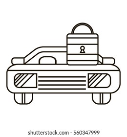 Car icon. Outline illustration of car vector icon for web