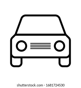car icon outline isolated vector illustration