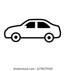 Car icon outline simple Vector illustration background graphic illustration.