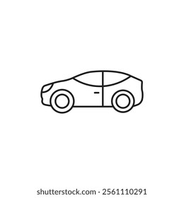 Car icon Outline vector line symbol