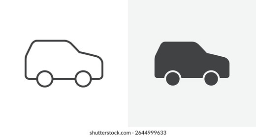 Car icon Outline vector sign