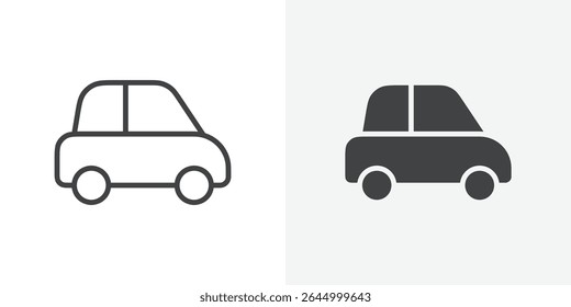 Signo de Vector de contorno de icono de coche