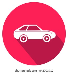 Car icon in pink circle