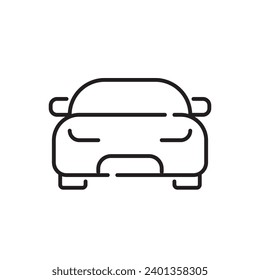 Car icon. Pixel perfect, editable stroke