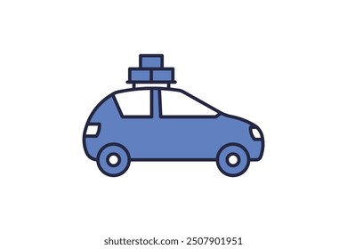 Car icon. icon related to action plan. suitable for web site, app, user interfaces. flat line icon style