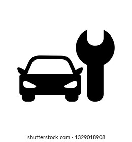 car icon with repair Icon vector