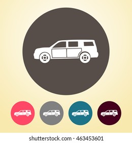 Car Icon in round shape.
