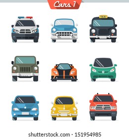 Car icon set 1