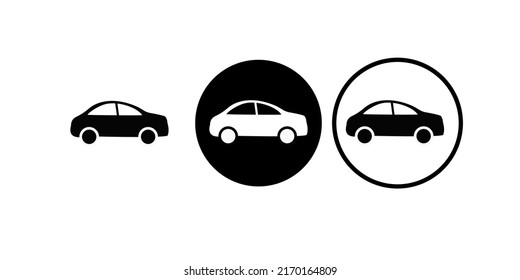 Juego de iconos del coche. Diseño de logotipo de coche de estilo automático con silueta de icono de vehículo deportivo de concepto