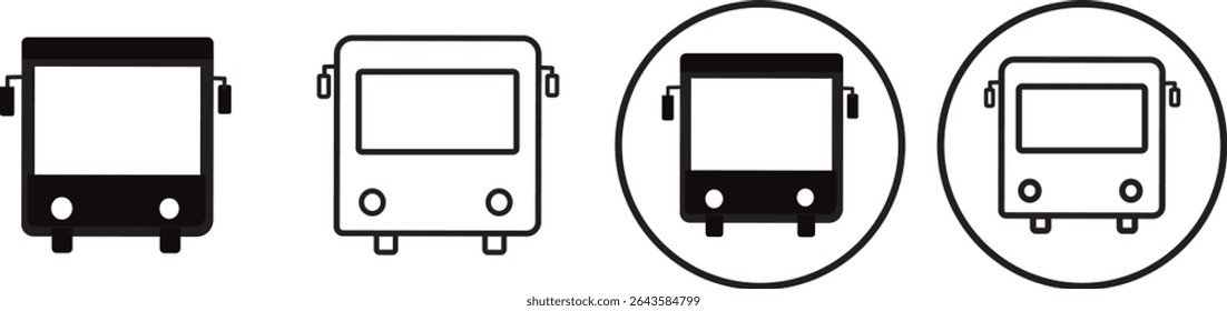 Car icon set. bus sign and symbol, Automobile vector illustration,Different Transport icons car, vector, illustration, 