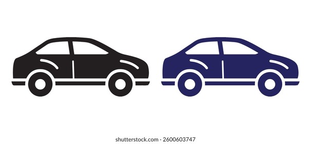 car icon set collection isolated on a white background.