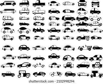 car icon set collection logo vector on white isolated background