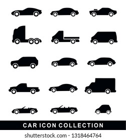 Car Icon Set Collection Vector
