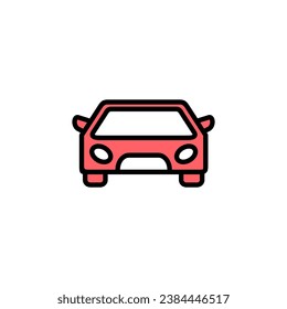 Car icon set illustration. car sign and symbol. small sedan