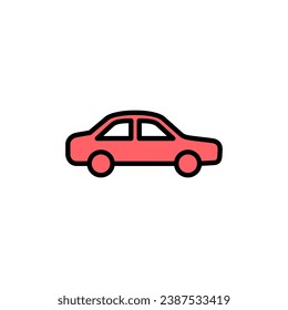 Car icon set illustration. car sign and symbol. small sedan