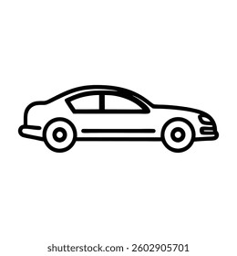 Car icon set in linear style. Transport symbol. Vector illustration.