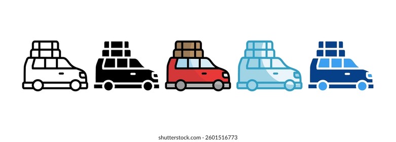 Car Icon Set Multiple Style Collection