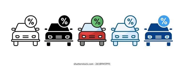 Car Icon Set Multiple Style Collection