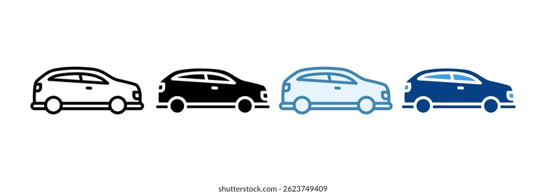 Car Icon Set Multiple Style Collection