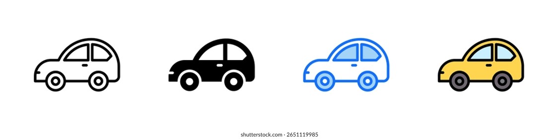 Auto-Symbol-Set-Sammlung mit mehreren Stilen