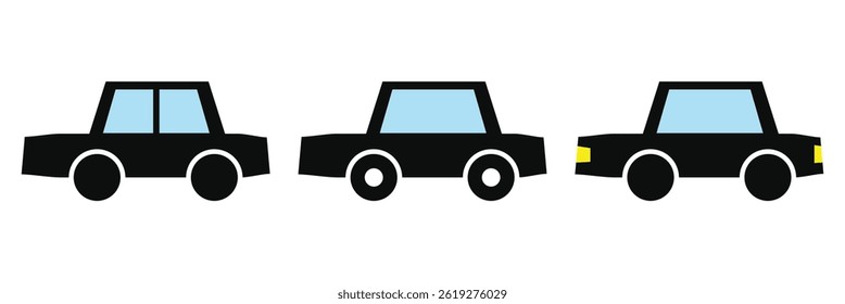 Conjunto de iconos de coche. icono de Vector de coche.