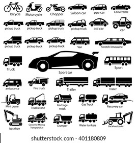 car icon set, vector