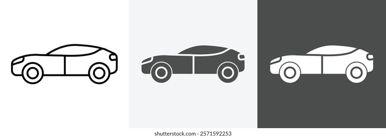 Car icon set vector art