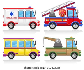 car icon set vector illustration isolated on white background