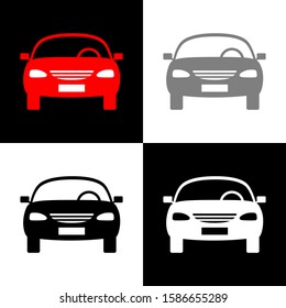 Car icon set, vector illustration