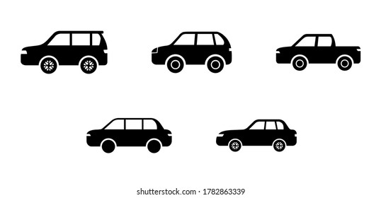 car icon set - vector illustration . auto, vehicle, transport, cars, transportation icons .