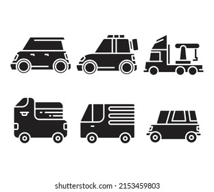 car icon set vector illustration