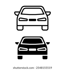 Car icon set. Vector illustration.