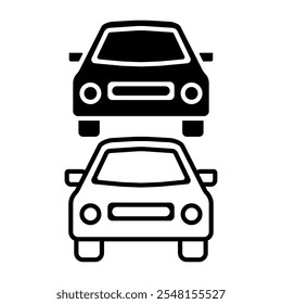 Car icon set. Vector illustration.