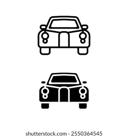 Car icon set. Vector illustration.