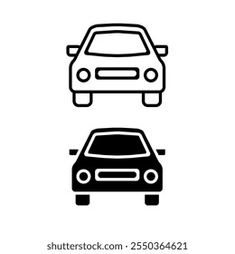 Car icon set. Vector illustration.