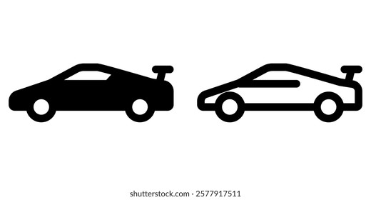 Car icon set. Vector illustration.