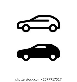 Car icon set. Vector illustration.